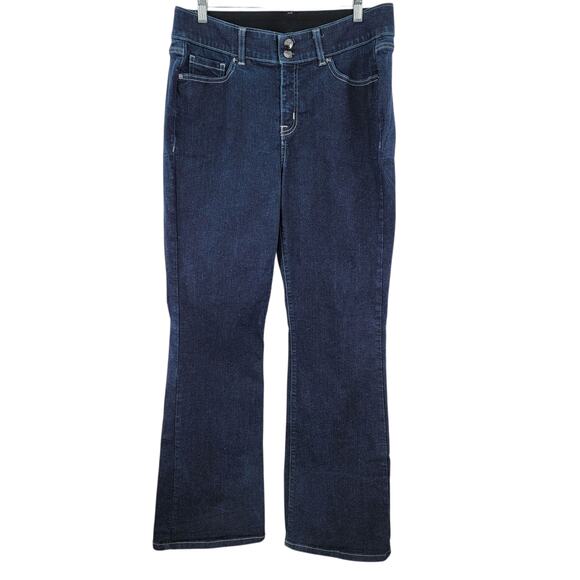 Lane Bryant Tighter Tummy Bootcut Jeans Size 14 Dark Denim Plus Stretch - Picture 1 of 4